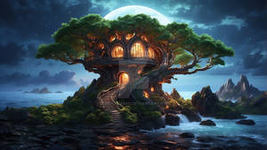 Fantasy fairytale Tree house- sanctuary