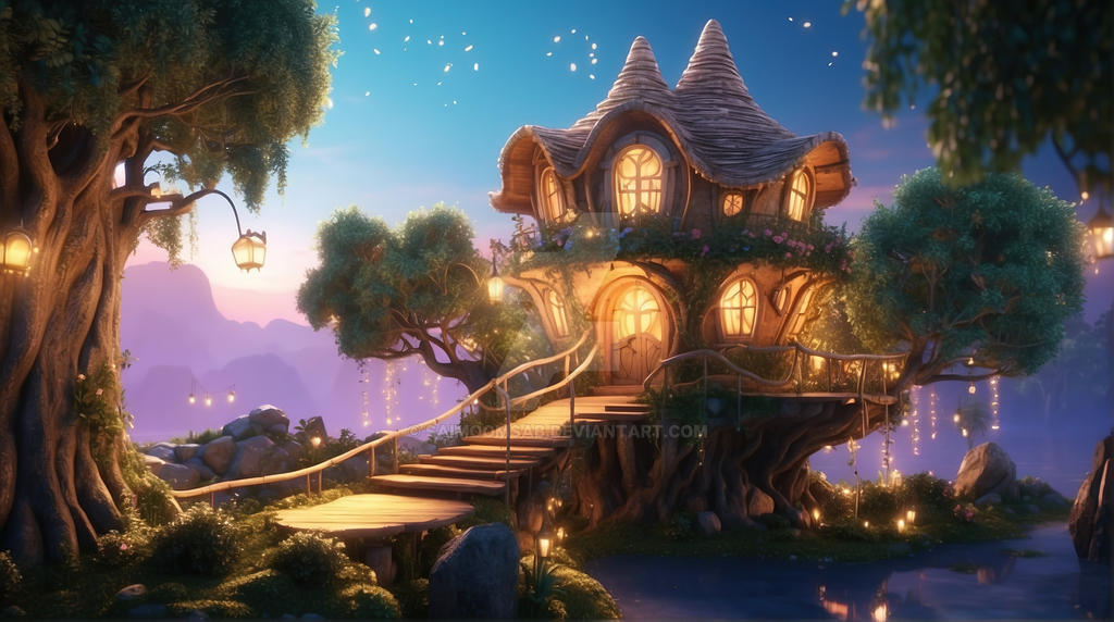 A magical treehouse fairytale fantasia by SAIMOOMsab on DeviantArt