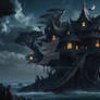 Dark fantasy gothic treehouse 1