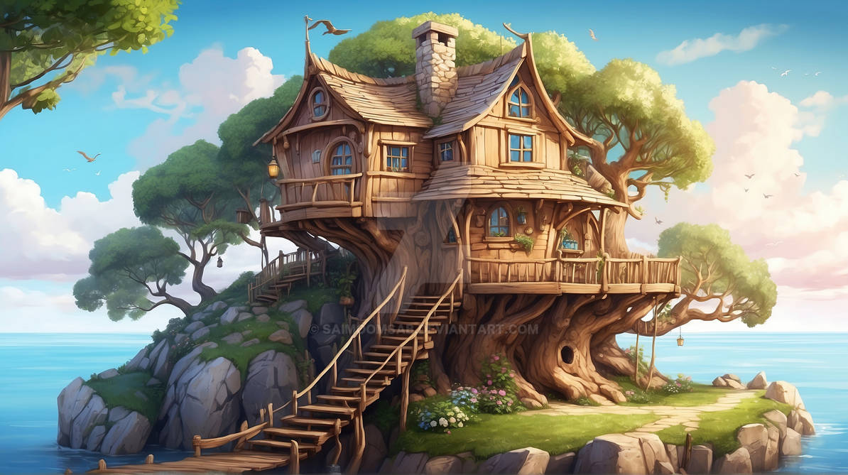 A grand magical TREEHOUSE by SAIMOOMsab on DeviantArt