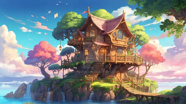 CUTE magical fantasy cabin