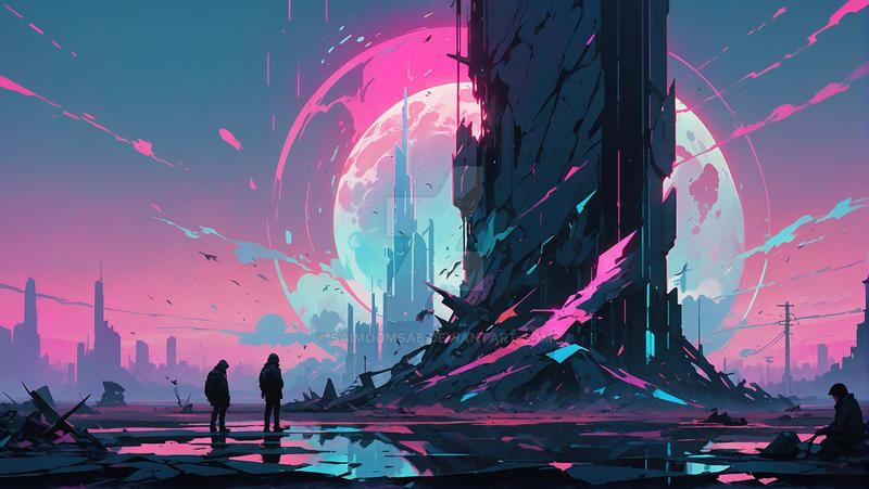 Raypunk Buildings Raypunk Wasteland 8k wallpaper by SAIMOOMsab on DeviantArt