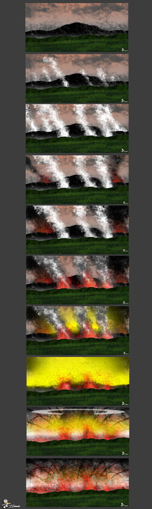 Frame By Frame Volcano Exploding Super Volcano Eruption (Progression) by TheoArToons320 on DeviantArt