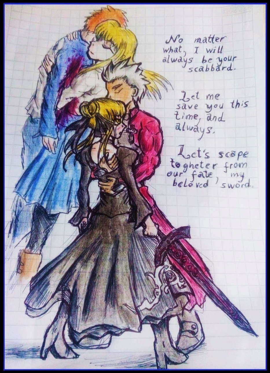 photo Emiya Shirou X Saber saber alter x emiya by fu wind