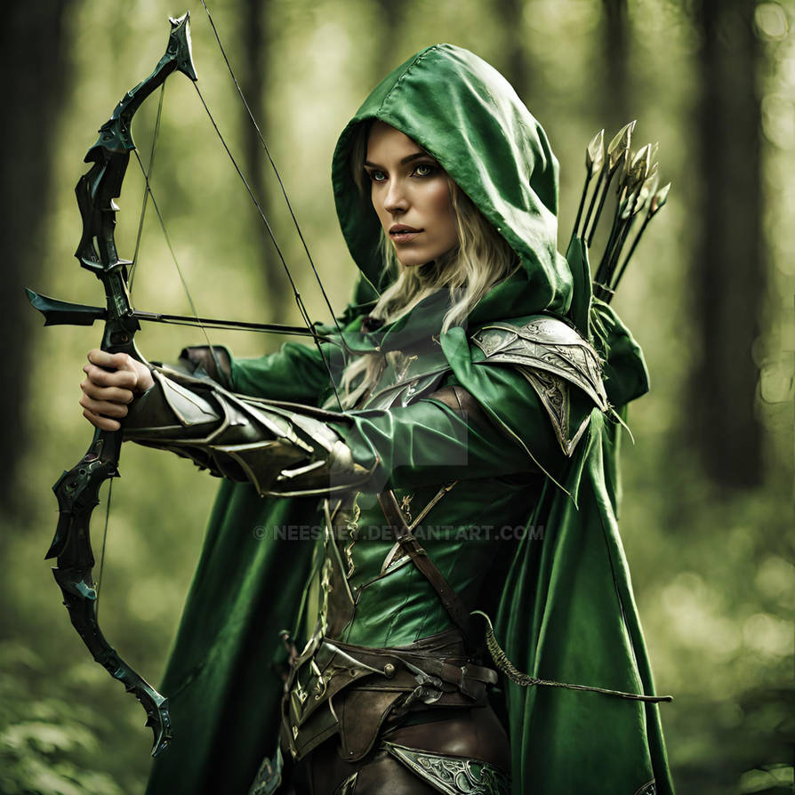 Elven ranger protecting home by Neeshey on DeviantArt