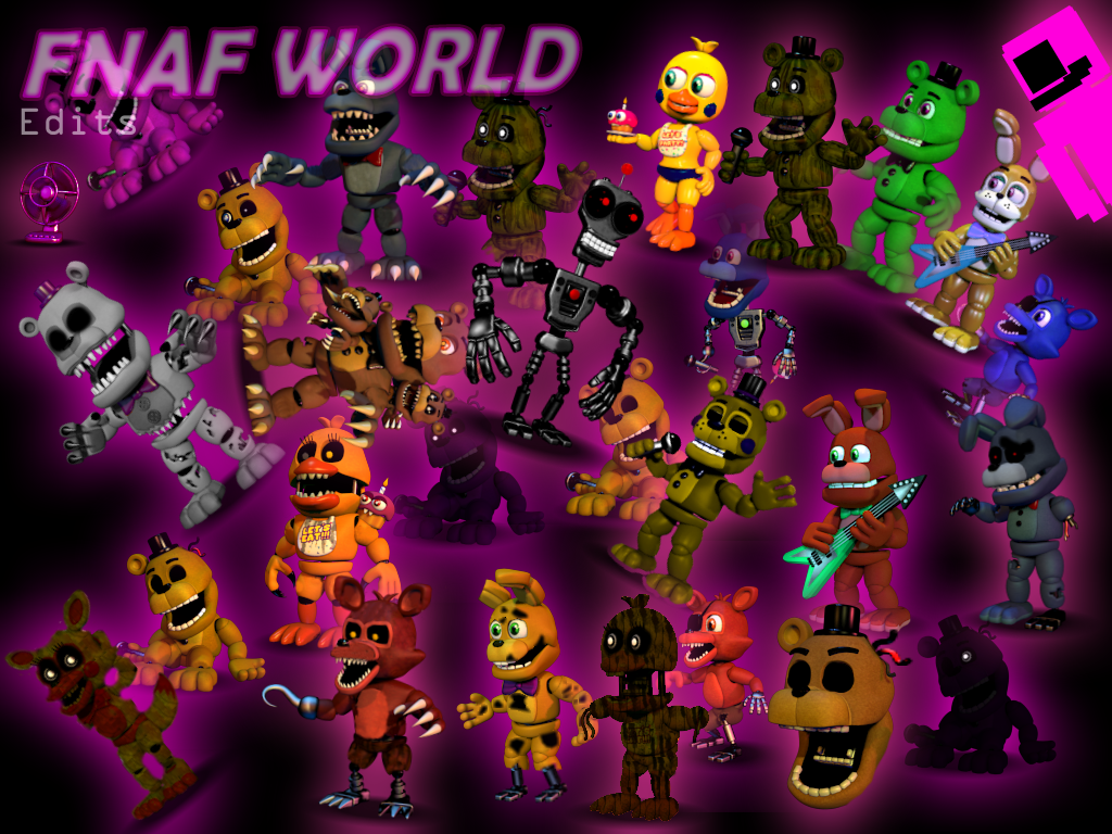 Fnaf world все персонажи. ФНАФ ворлд 2022. ФНАФ ворлд ФНАФ 9. ФНАФ ворлд секретные персонажи. ФНАФ ворлд Монти.