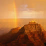 Rainbow Over Vishnu Temple, Grand Canyon, Arizona