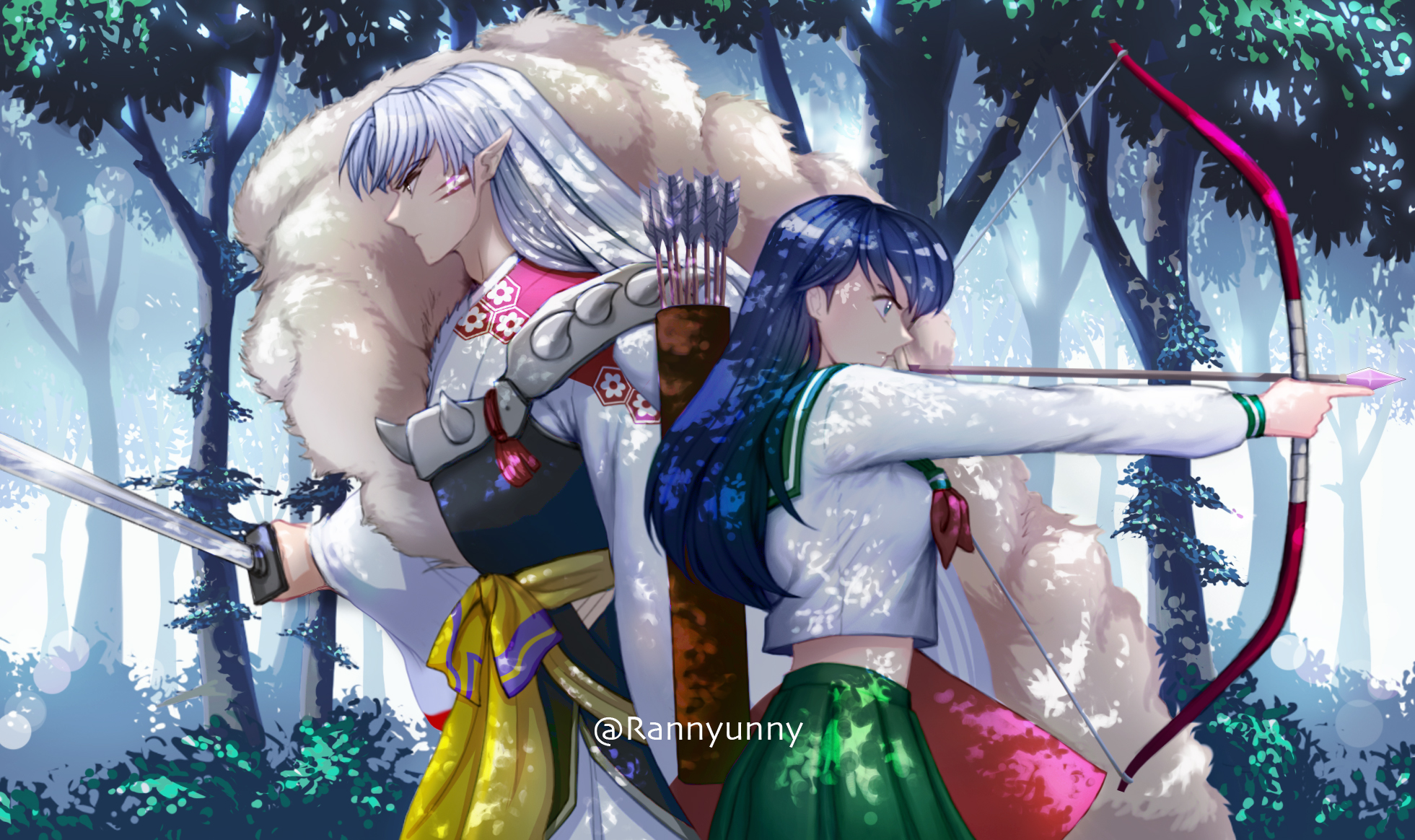 SessKag - Fighting Back to Back by Rannyunny on DeviantArt SessKag - Fighting Back to Back by Rannyunny on DeviantArt
