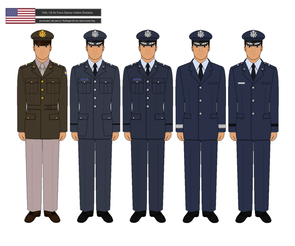 USA, USAF Service Uniform Evolution by etccommand on DeviantArt