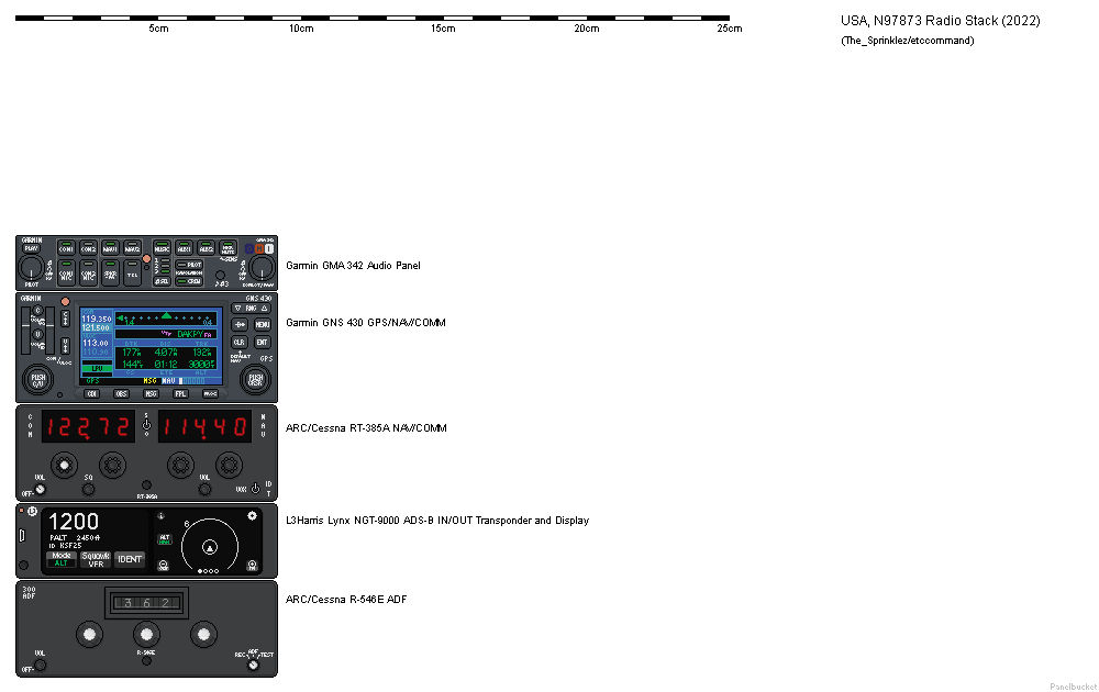 Aircraft Raido Stack Panelbucket - N97873 Radio Stack c. 2022 by etccommand on DeviantArt