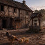 Farm Life at Sunrise