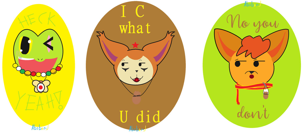 Ocs Sticker Pokemon PMD - Main OCs Stickers by Absbor-Phamtusin on DeviantArt