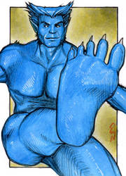 Beast - X-Men Sketch Card