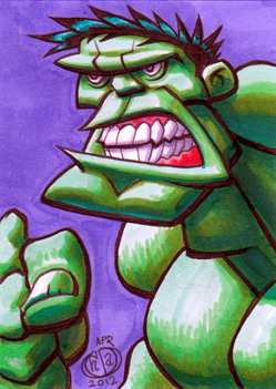 The Hulk Sketch Card