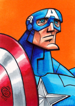 Captain America Sketch Card