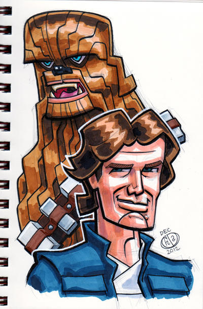 Han Solo and Chewbacca