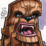 Chewbacca Sketch Card