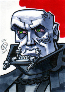 Darth Vader Unmasked Sketch Card