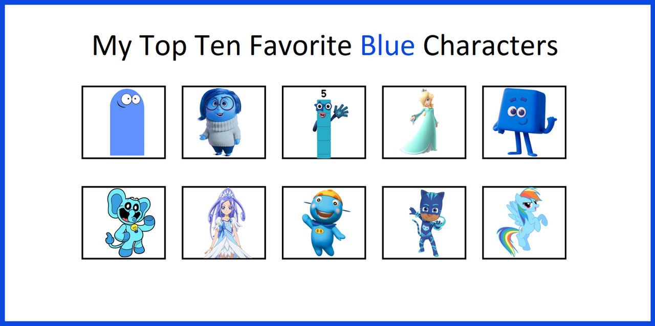 My Top Ten Favorite Blue Characters by magical56 on DeviantArt