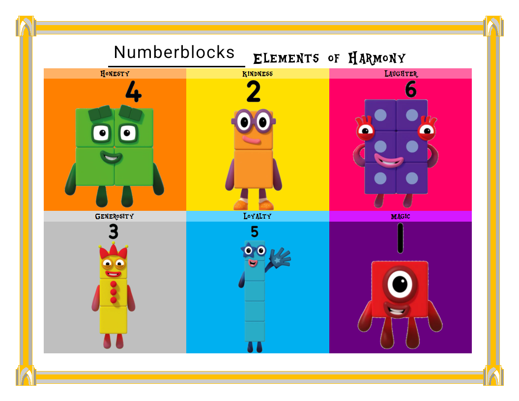 Numberblocks Elements of Harmony (Fixed) by magical56 on DeviantArt