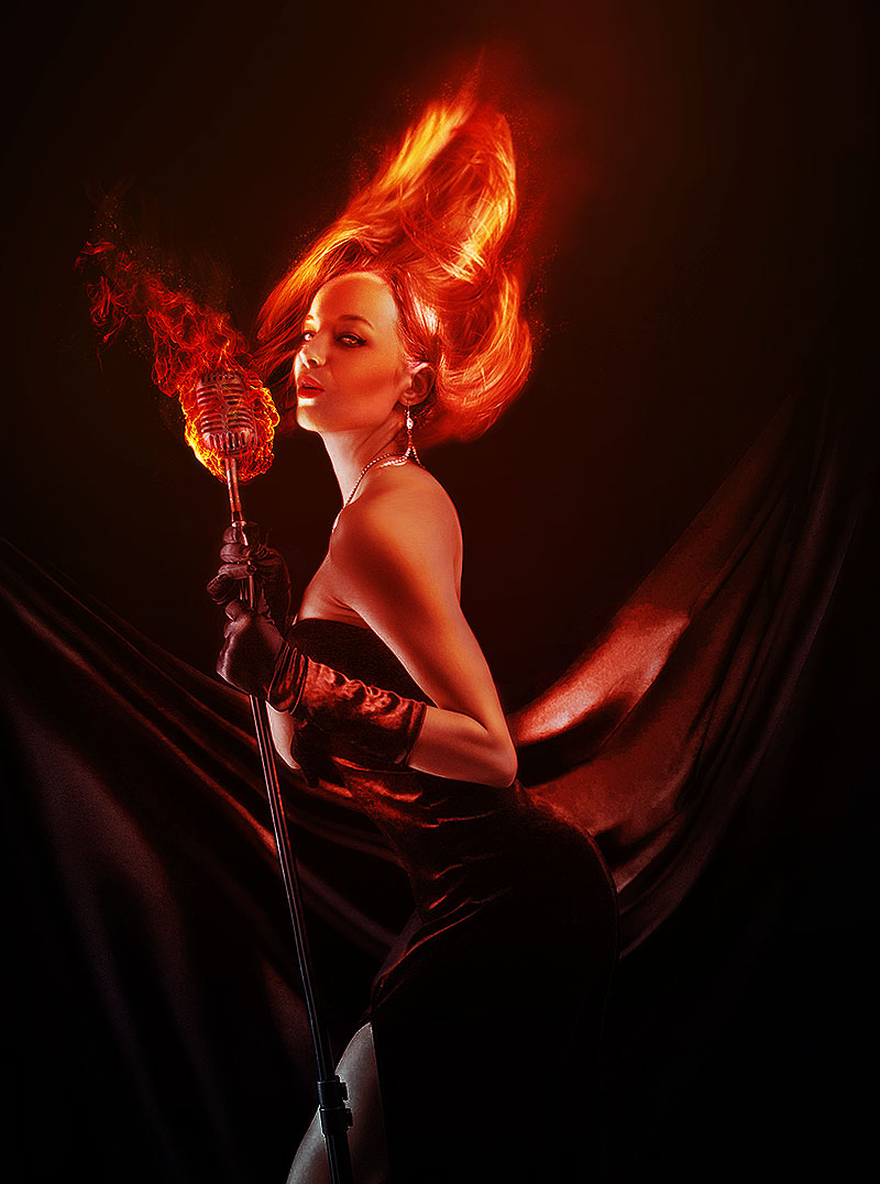 She is on fire