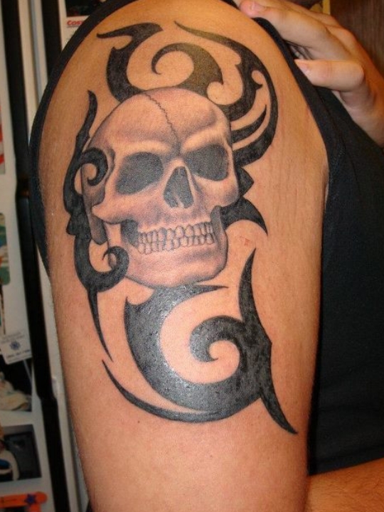 Tribal Skull Tattoo by Pictrixel on DeviantArt