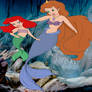 Little Ariel and queen athena