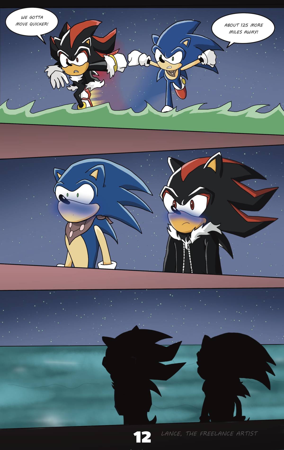 Sonic and Shadow Kiss Amy by LanceFreelanceArtist on DeviantArt