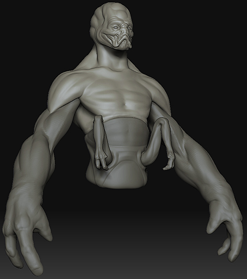 random alien dude, WIP 1