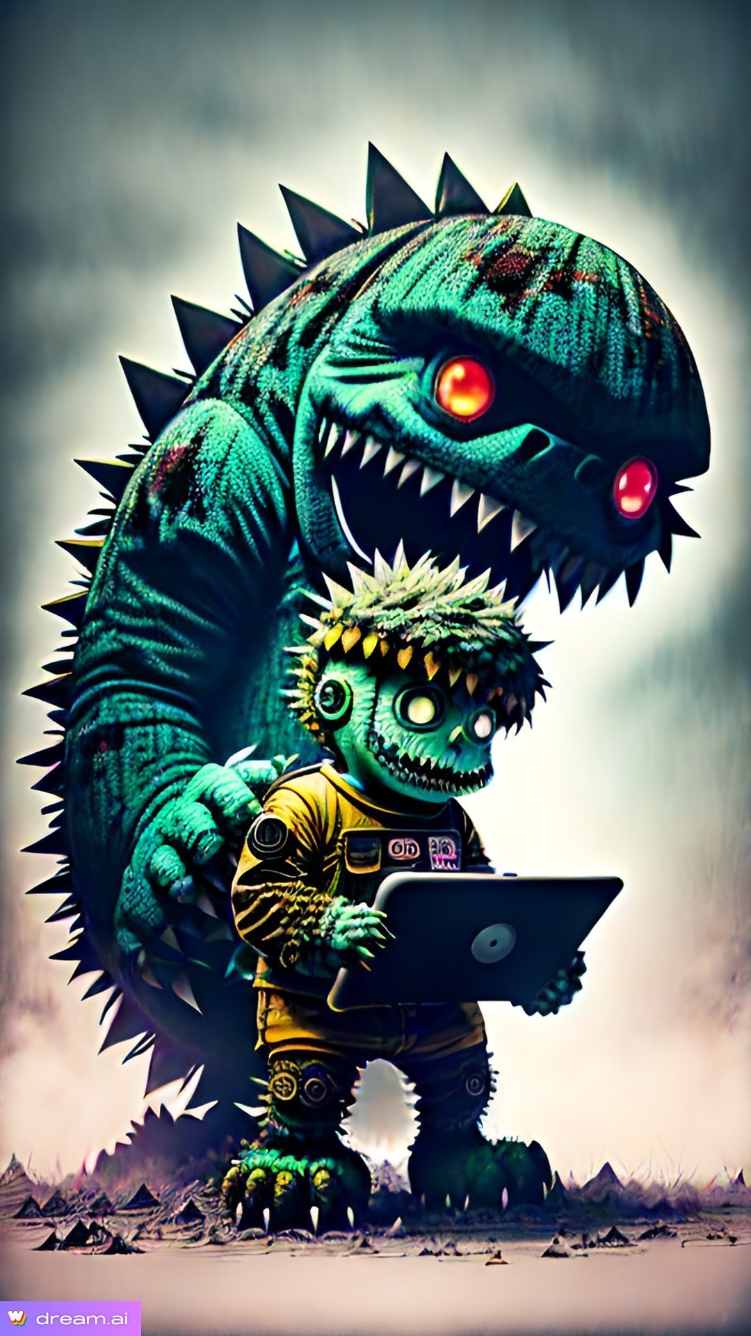 Virtual Monsters Digital monster with analog scary 18 by Caveman562 on DeviantArt