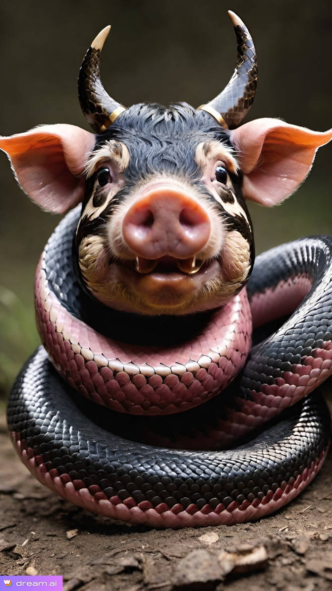 Snake Python Pig Pig snake with bull horns 1 by Caveman562 on DeviantArt
