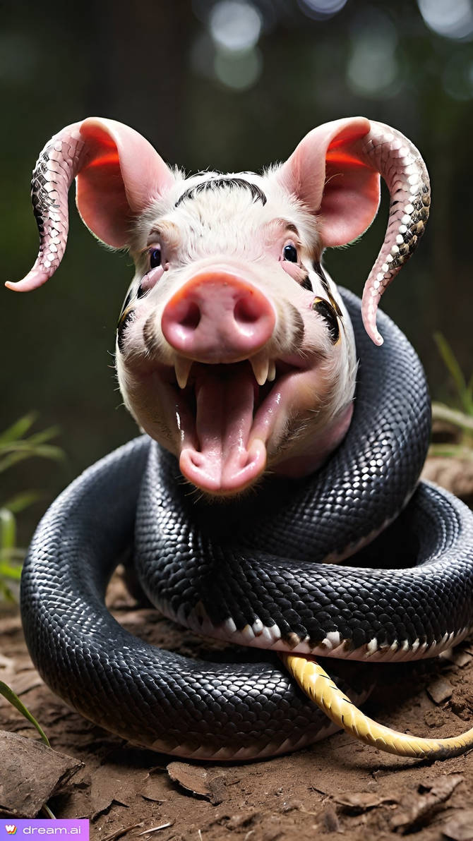 Snake Python Pig Pig snake with bull horns 2 by Caveman562 on DeviantArt