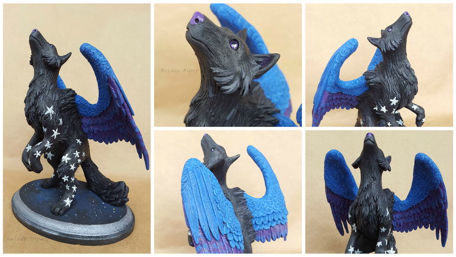 Fantasy Wolf Sculpture - Commission by PunkPiper