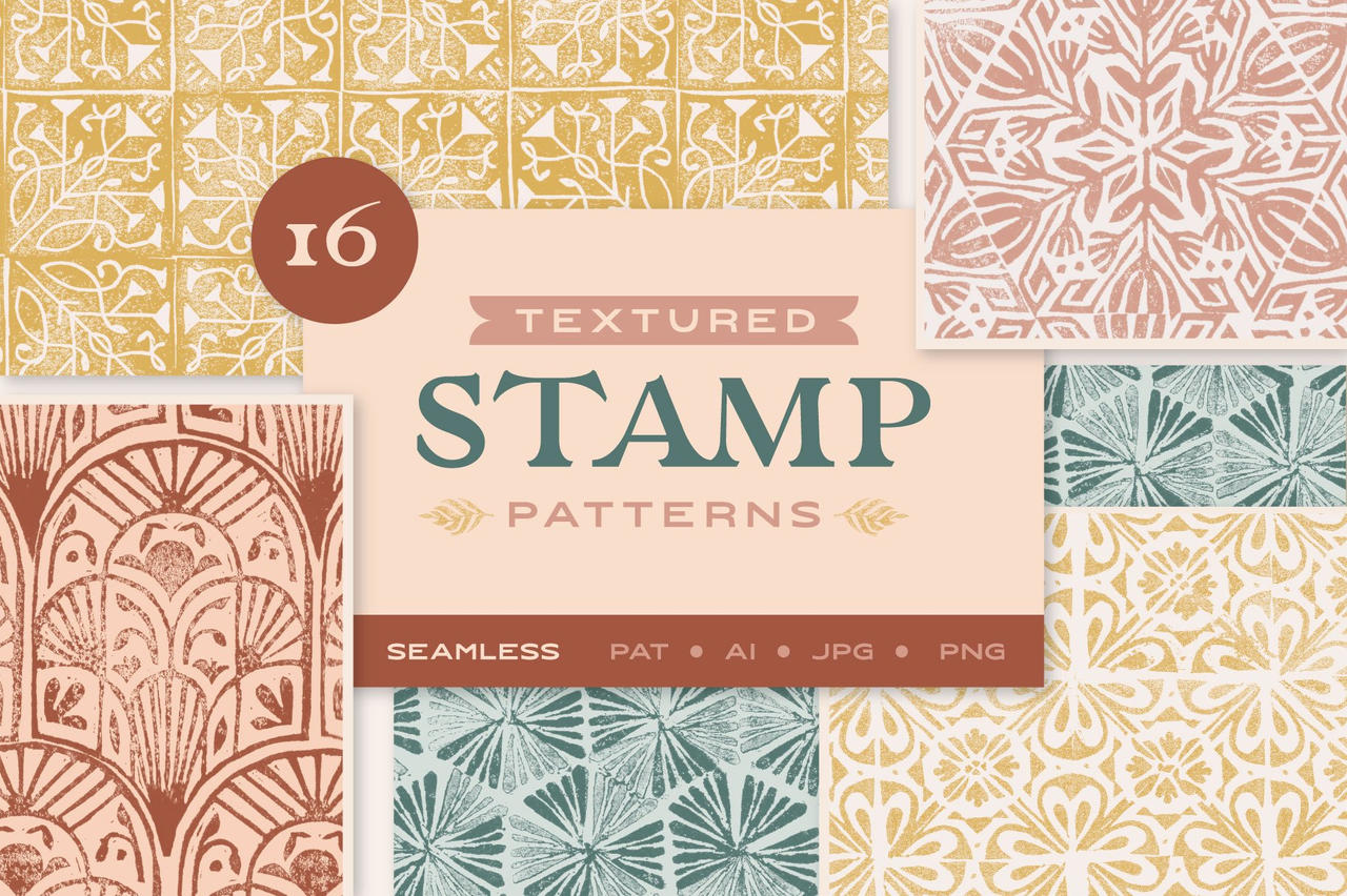 Textured Stamp Patterns by rimandon on DeviantArt