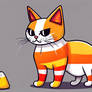 Demonic Candy Corn Cat