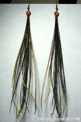 Peacock Herl Feather Earrings