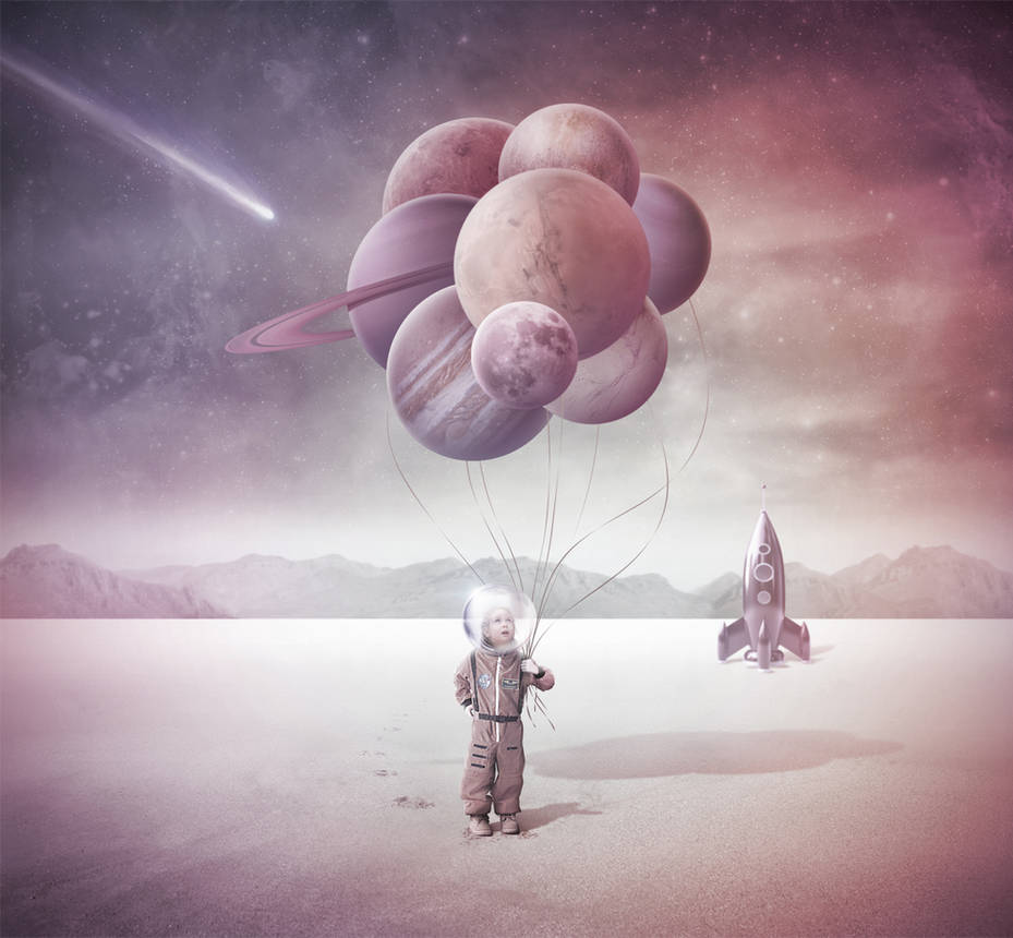 Never Grow Up 1 / Spacegirl, Planets Hunter by LAMBDA256
