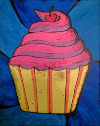 Pink Love Cupcake