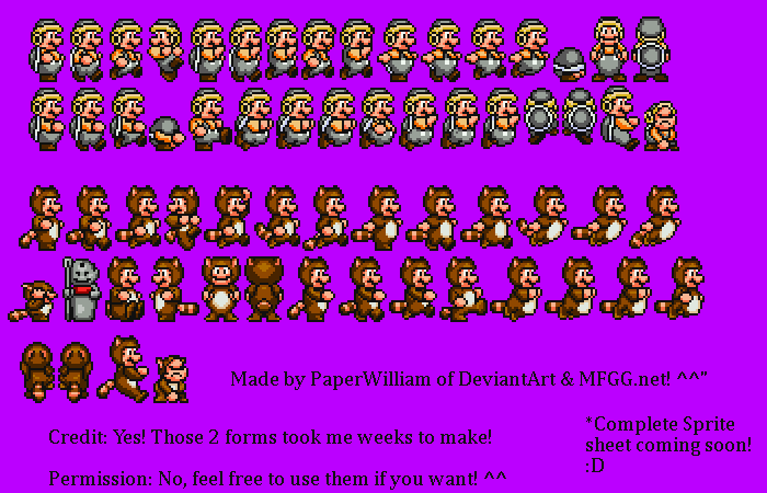 Part PaperWilliam Sprites 2 DeviantArt Style) (Sega Mario by Custom on Genesis
