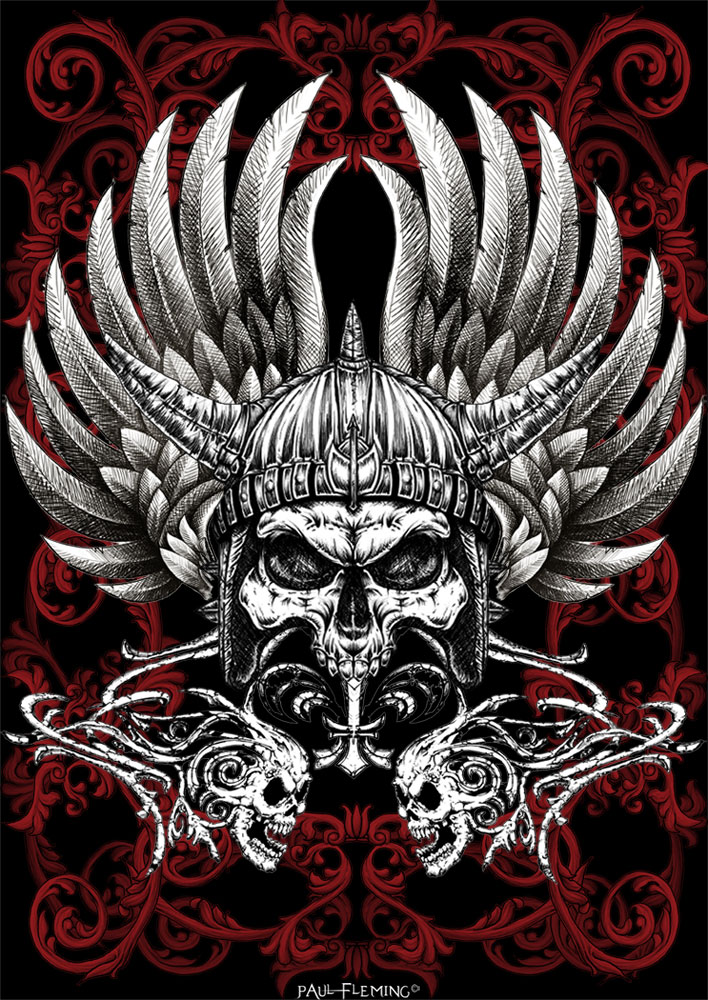 Warrior Skull by Oblivion-design on DeviantArt