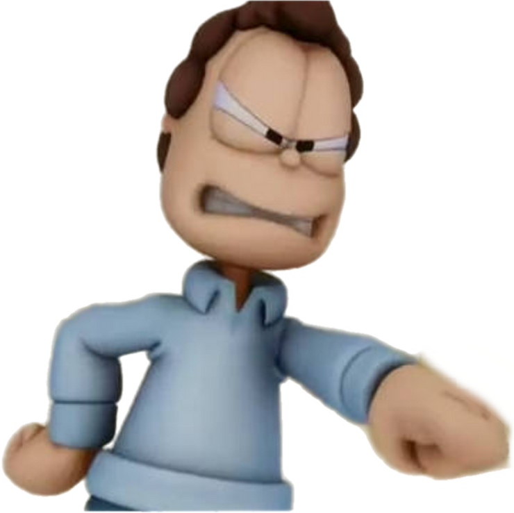The Garfield Show: Jon Arbuckle Angry Vector PNG! by irirkdkdkdk on ...