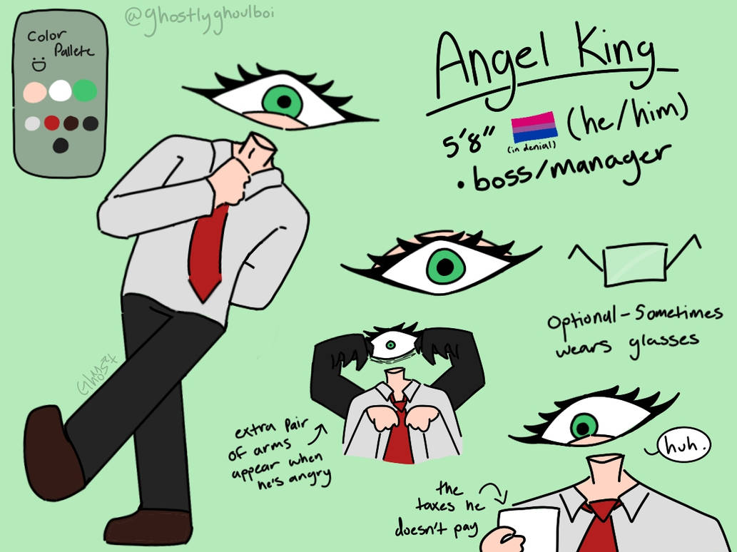 Angel ref sheet by ghostlyghoulboii on DeviantArt