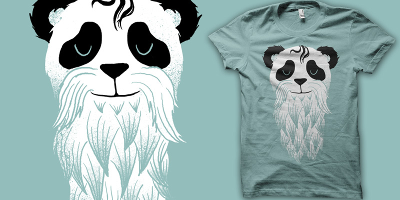 panda beard shirt