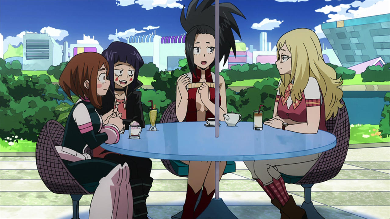 Ochaco, Kyoka, Momo and Melissa - MHA - Two Heroes by AcidWaifu on