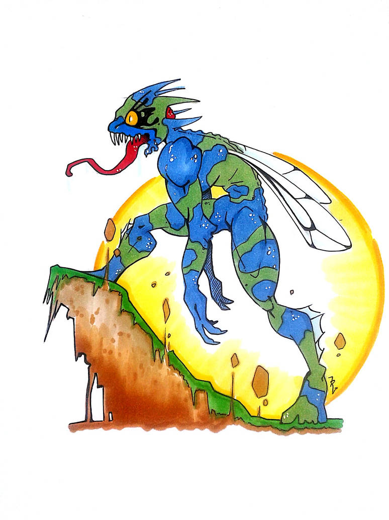Demon Riding Lizard Lizard Demon by tony-rhodes-gunair on DeviantArt