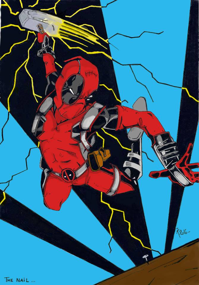 Deadpool and the Nail (Color By Emmanuel Tondre )