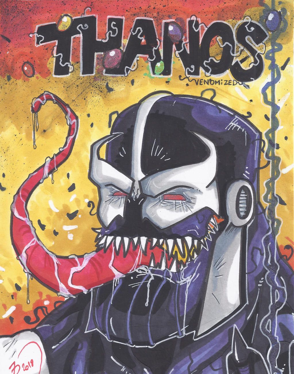 Thanos venomized by tony-rhodes-gunair on DeviantArt