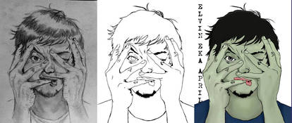 From Sketch to Digital - Elvin Eka Aprilian face