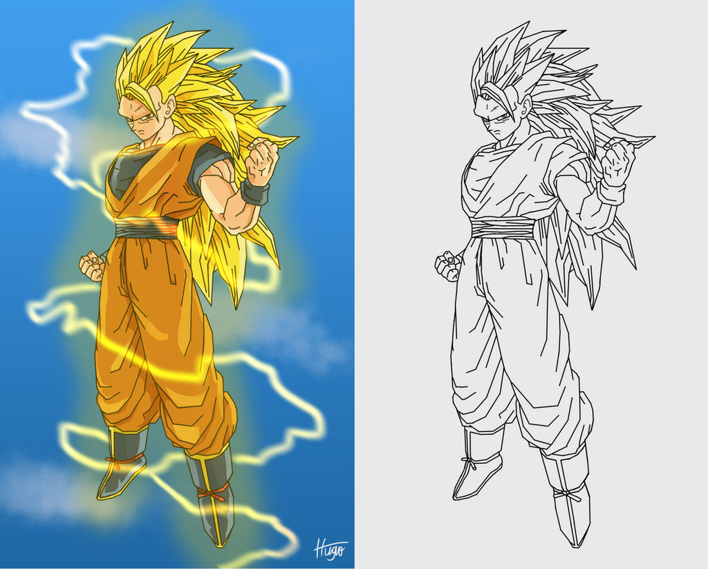 Goku colorir by HResende on DeviantArt