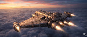 Manta space freighter